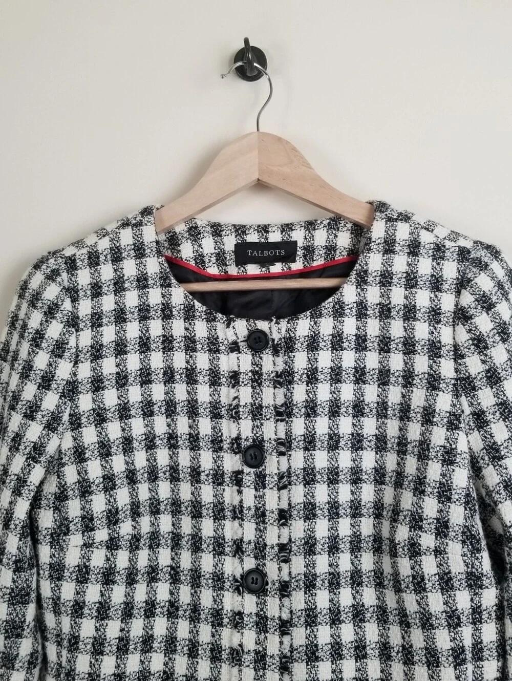 Talbots Checked Jacket Size 8